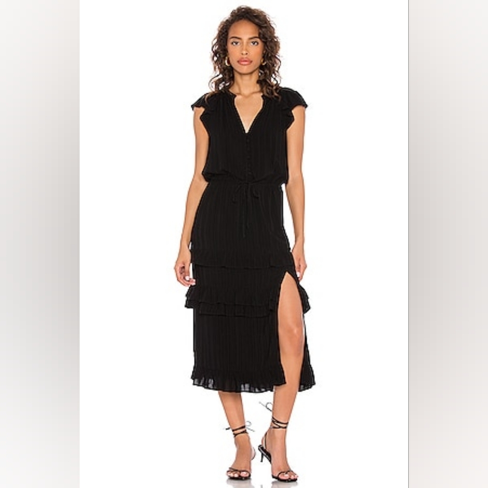 Revolve NWOT Paige Illyria Tier Midi Dress W/Split, Size: L, Minimalist